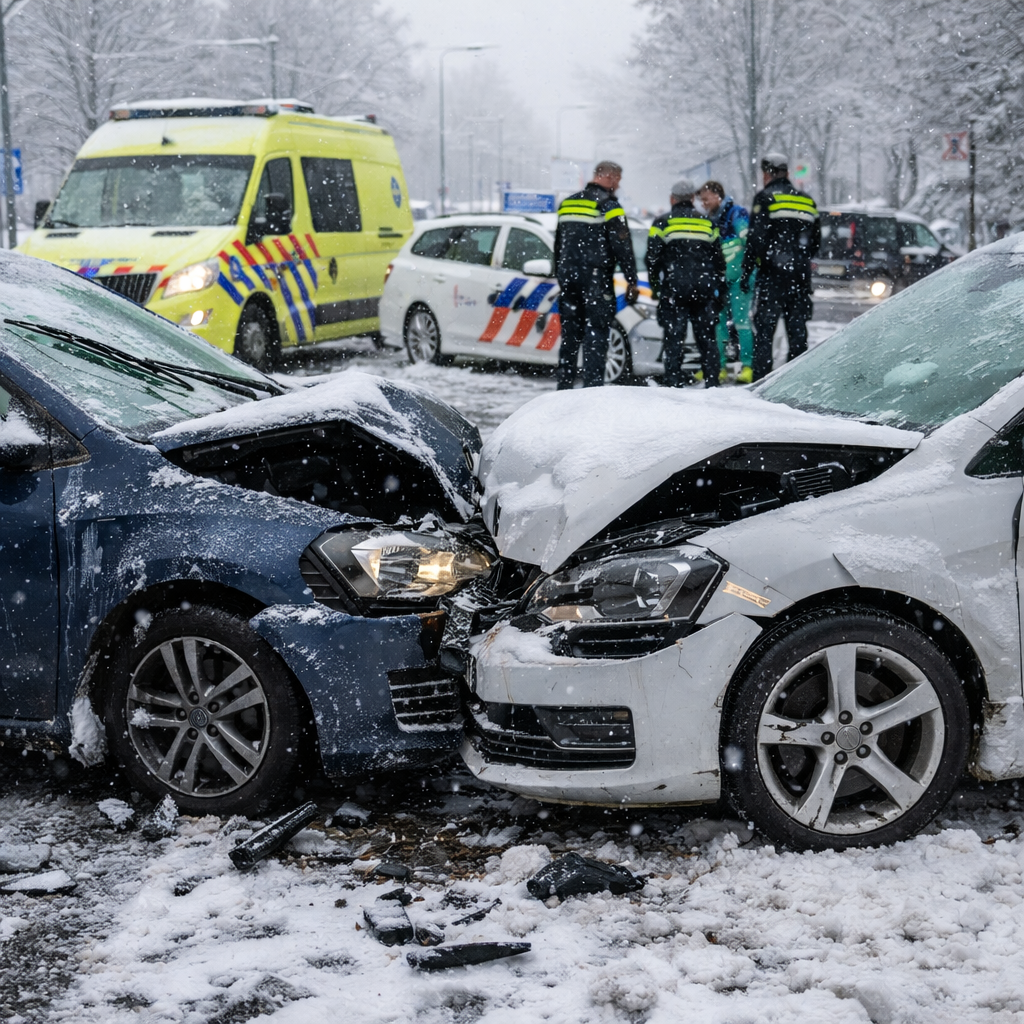 Schade door sneeuw verkeersschade gladheid schade aan gebouwen sneeuwdruk schadeclaim schademelding Fems Schadeadvies
